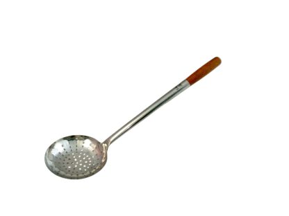 Langer stabiler Schaumlöffel 52 cm lang, Ø 14,4 cm Schaumkelle Suppenkelle abnehmbarer Holz-Griff