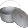 Kazan mit Deckel Asien Schmortopf Camping Gusseisen 12 L – Bild 3