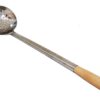Stabiler Schaumlöffel Tief 49-50 cm lang, Ø 12,6 cm Schaumkelle Suppenkelle Gross Holz-Griff