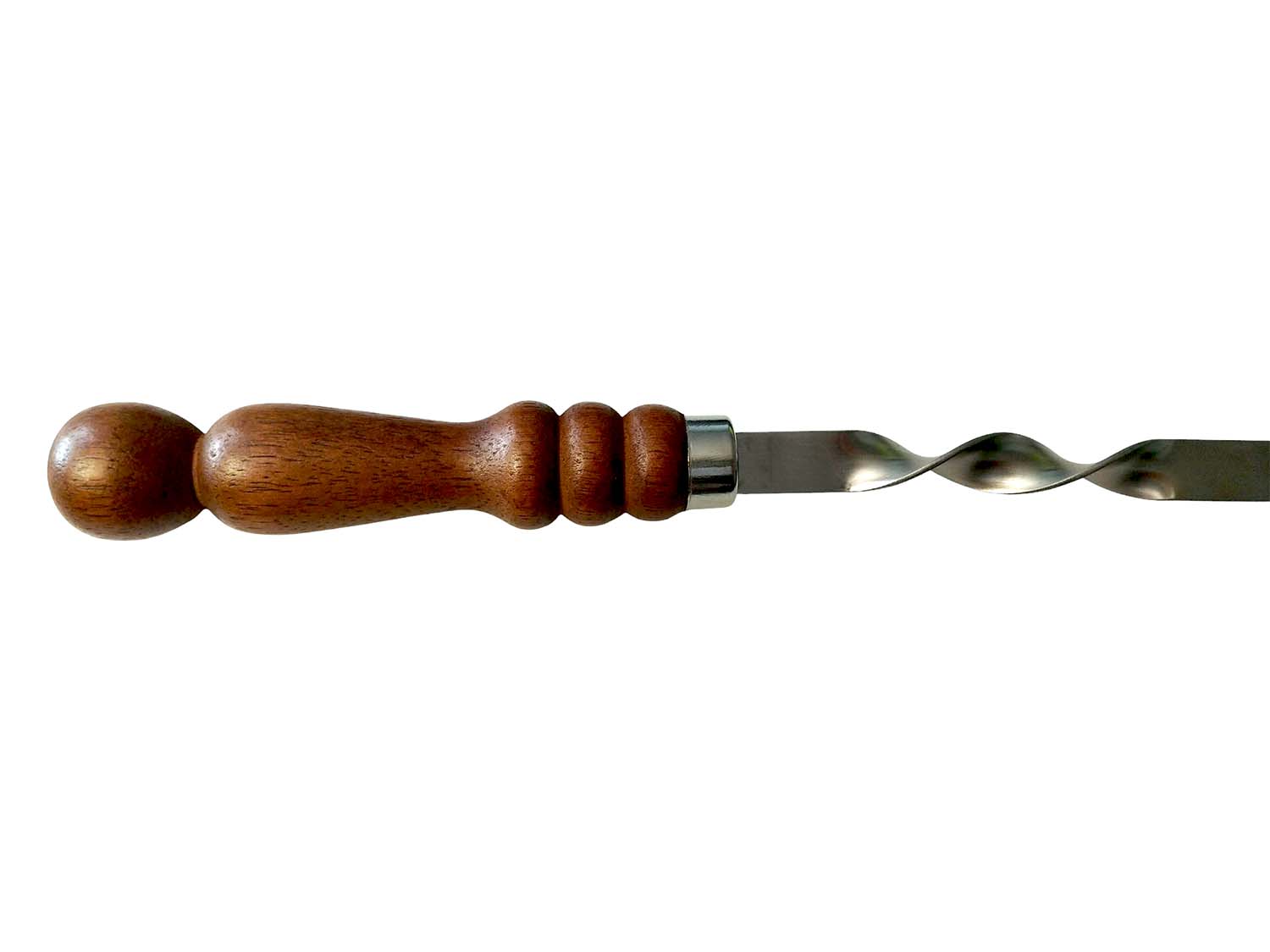4X Stabile Edelstahl Grillspiesse mit Holzgriff - 70cm lang / 1,5 cm breit / 2 mm Stark – Bild 3