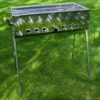 Mangal "MEGA" (LBHT 60x33x70x20 cm) 0,6 mm dick, Edelstahl – Bild 4