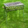 Mangal "MEGA" (LBHT 60x33x70x20 cm) 0,6 mm dick, Edelstahl – Bild 2