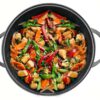 HQ Kazan Wok Antihaft Marmor Granit Keramikbeschichtung Asia Ø 36 cm – Bild 2