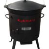 SET Feuerofen Utschak Feldküche + Kazan Wok Camping Kessel Topf Gusseisen 8,5 L