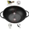 HQ Kazan Wok Antihaft Marmor Granit Keramikbeschichtung Asia Ø 36 cm – Bild 4