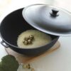 Kazan Kasan Wok Gusseisen Ø ca. 34 cm mit Aluminiumdeckel 8 L – Bild 2