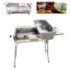 Mangal "President" mit klappbaren Füßen und Kohlebehälter (LBHT 61x30x76x18,5 cm) 0,8 mm, rostfrei – Bild 2