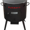 SET Feuerofen Utschak Feldküche, H: ca. 57 cm, Ø ca. 40 cm + Kukmara Kazan WOK Gusseisen 10 L