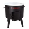 SET Feuerofen Utschak Feldküche, H: ca. 62 cm Ø ca. 52 cm + Kazan WOK Aluguss 22 L