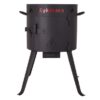 SET Feuerofen Utschak Feldküche, H: ca. 56 cm, Ø ca. 32 cm + Kazan WOK Aluguss 6 L – Bild 5