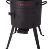 SET Feuerofen Utschak Feldküche, H: ca. 56 cm, Ø ca. 32 cm + Kazan WOK Aluguss 6 L – Bild 4