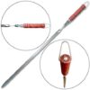 4X Extra Lange Edelstahl Grillspiesse 80cm lang / 2cm breit / 3mm Stark mit Holzgriff – Bild 2