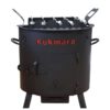 Spießaufsatz für einen 9 L Utschak / Feueroffen D 37 cm (mit Grillspieße 5 Stk.) – Bild 6