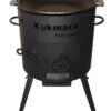 SET Feuerofen Utschak Feldküche, H: ca. 55 cm Ø ca. 36 cm + Kazan WOK Gusseisen Camping 8 L mit Pfannendeckel – Bild 2