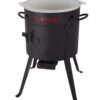 SET Feuerofen Utschak Feldküche, H: ca. 56 cm, Ø ca. 32 cm + Kazan WOK Aluguss 6 L