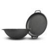 Kazan Kasan WOK mit Pfannendeckel Ø ca. 36 cm Gusseisen 10 Liter – Bild 2