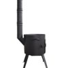 SET Utschak mit Schornstein, Ø ca 36 cm + Kazan WOK mit Grill-Pfannendeckel Gusseisen 10 Liter – Bild 3