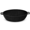 Bräter Ø ca. 34 cm aus Gusseisen 7 cm hoch Schmortopf Bratpfanne Pfanne Induktion Servierpfanne