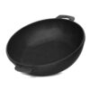 Bräter Ø ca. 34 cm aus Gusseisen 7 cm hoch Schmortopf Bratpfanne Pfanne Induktion Servierpfanne – Bild 2