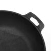 Bräter Ø ca. 34 cm aus Gusseisen 7 cm hoch Schmortopf Bratpfanne Pfanne Induktion Servierpfanne – Bild 5