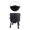 SET Feuerofen UTSCHAK Ø ca. 40 cm + Kazan WOK Gusseisen Camping 12 Liter