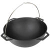 SET Feuerofen Utschak H: ca. 57 cm, Ø ca. 40 cm + Kazan mit Grill-Pfanne-Deckel aus Gusseisen 15L – Bild 4