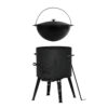 SET Utschak Ø40, 2mm Stahl + Kazan WOK Gusseisen Camping 15 Liter