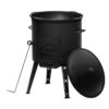 SET Utschak Ø40, 2mm Stahl + Kazan Usbekisch aus Gusseisen mit Alu-Deckel 12 L – Bild 2