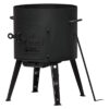 SET Ø36 Utschak 2mm Stahl Uchag Campingof 10 L + Kazan WOK mit Pfannendeckel Gusseisen 10 Liter – Bild 2