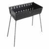 Mangal Holzkohlegrill Klappbar Picknick Camping-Grill Schaschlik H14xB30xL51cm aus 1,5mm Stahl