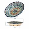 Ø32cm Oriental Obstschale Lagan Keramik Gerillt Teller Plate Handgemalt Glasur Dekorativ – Bild 2