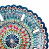 Ø32cm Oriental Obstschale Lagan Keramik Gerillt Teller Plate Handgemalt Glasur Dekorativ – Bild 3