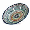 Ø32cm Oriental Obstschale Lagan Keramik Gerillt Teller Plate Handgemalt Glasur Dekorativ