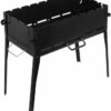Holzkohlegrill Klappbar Mangal BBQ für 8 Spieße oder Grillrost Schaschlik Grill tragbar Koffergrill
