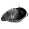 Camping Gusseiserner-Kasan Kazan hyper poliert mit Gusseisen-Deckel 12 L, Ø ca. 40 cm