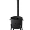 FiRECHAG Feuerofen UTSCHAK EXTRA HOCH mit Schornstein Ø ca. 40,5 cm für Kazan 12 L