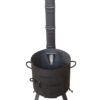 SET Feuerofen UTSCHAK mit Schornstein, Ø ca. 36 cm + Kazan WOK mit Grill-Pfannendeckel Gusseisen 8 L – Bild 2