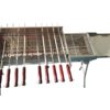 SET Mangal "Stern 90", L: 90 cm mit Klappbeinen+ Mehrfacher Drehspieß Sesam II + 12 Spieße 65cm lang – Bild 2