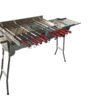 SET Mangal "Stern 90", L: 90 cm mit Klappbeinen+ Mehrfacher Drehspieß Sesam II + 12 Spieße 65cm lang