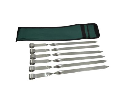 6 Adana Kebab Grillspieße aus Edelstahl Stärke 2mm Länge 40 cm Breite 2 cm Spieße