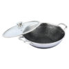SET Feuerofen Utschak Feldküche Ø ca. 40 cm + 12 L Wok Pfanne/Topf Edelstahl Wabenstruktur Ø40 cm – Bild 5