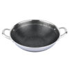 SET Feuerofen Utschak Feldküche Ø ca. 40 cm + 12 L Wok Pfanne/Topf Edelstahl Wabenstruktur Ø40 cm – Bild 6