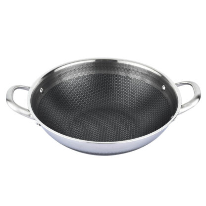 SET Feuerofen Ø40cm Uchag Utschak mit Rohr + Kazan Wok Edelstahl Wabenstruktur mit Glasdeckel 12L – Bild 10