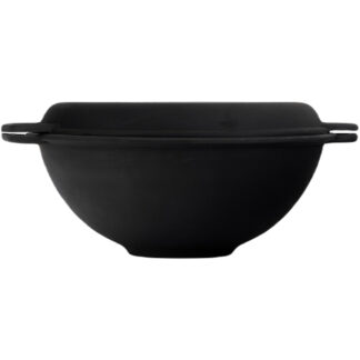 12L Kazan Gusseisen Kasan Ø ca. 40 cm mit Deckel-Bratpfanne Campingtopf 40cm