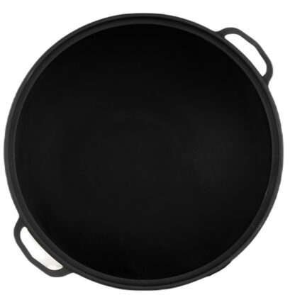 12L Kazan Gusseisen Kasan Ø ca. 40 cm mit Deckel-Bratpfanne Campingtopf 40cm – Bild 3