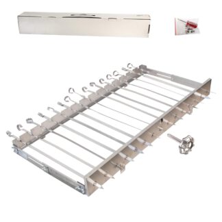 Mehrfacher Drehspieß SESAM OHNE MOTOR! für 15 Spieße L-82 cm Breite regulierbar 24-40 cm