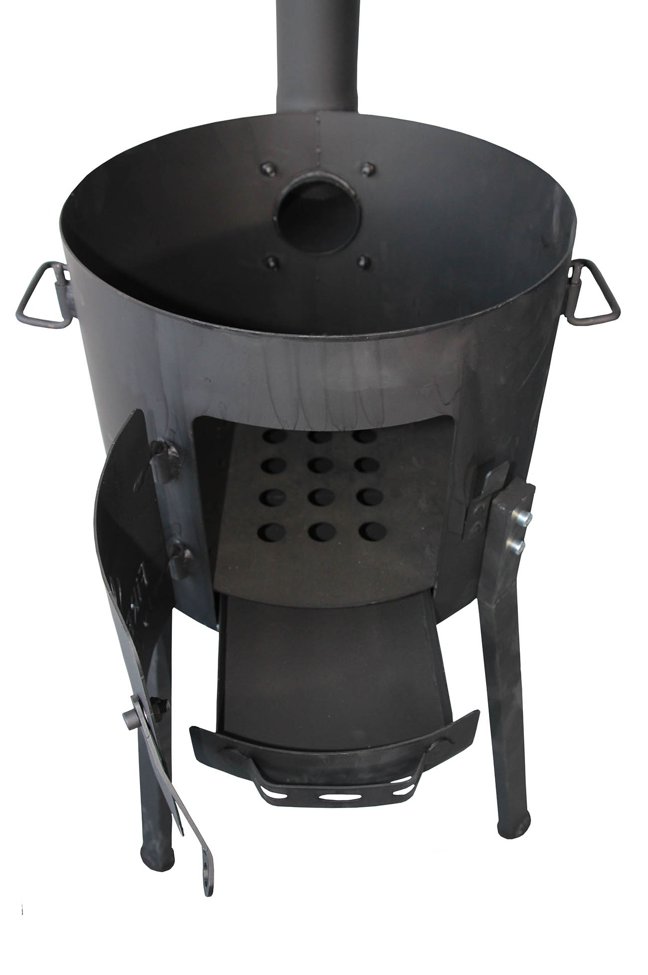 FiRECHAG Feuerofen UTSCHAK EXTRA HOCH mit Rohr + Kazan Kasan 16L mit Aludeckel + Schaumlöffel – Bild 4