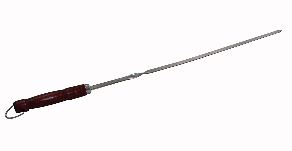 Set Mangal Holzkohlegrill 2mm Stahl LBH: 70 x 33 х 80 cm Klappbeine + 12 Grillspieße 65cm 2mm stärke – Bild 5