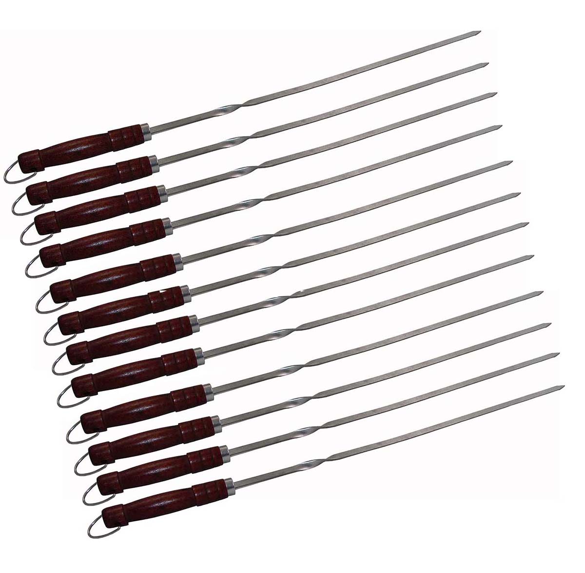 Set Mangal Holzkohlegrill 2mm Stahl LBH: 70 x 33 х 80 cm Klappbeine + 12 Grillspieße 65cm 2mm stärke – Bild 4